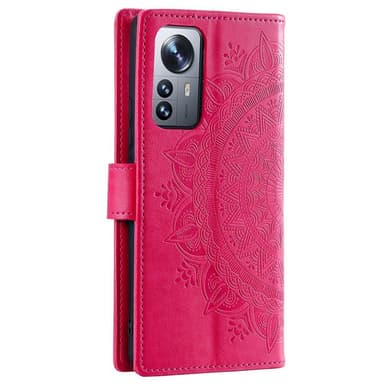 SKALO Xiaomi 12 Mandala Plånboksfodral - Cerise