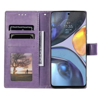 SKALO Motorola Moto G22 Mandala Plånboksfodral - Lila