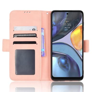 SKALO Motorola Moto G22 6-FACK Plånboksfodral - Rosa