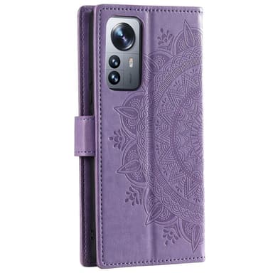 SKALO Xiaomi 12 Pro Mandala Plånboksfodral - Lila