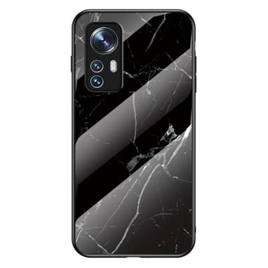 SKALO Xiaomi 12 Marmor Härdat Glas TPU-skal - Motiv 1