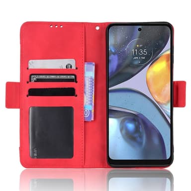 SKALO Motorola Moto G22 6-FACK Plånboksfodral - Röd