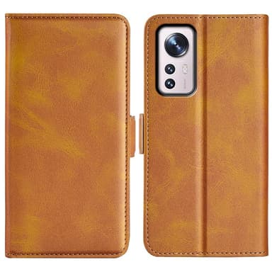 SKALO Xiaomi 12 Premium Plånboksfodral - Ljusbrun