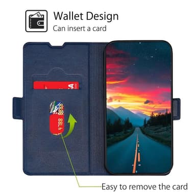 SKALO Nothing Phone (1) Ultratunn Premium Plånboksfodral - Blå