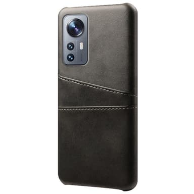 SKALO Xiaomi 12 Pro PU-Läder Korthållare Skal - Svart