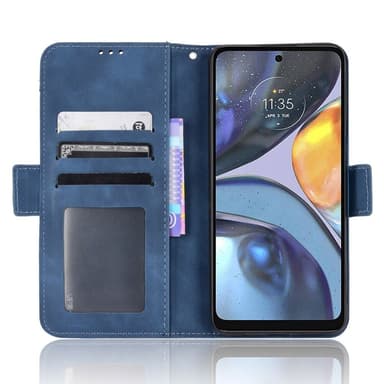 SKALO Motorola Moto G22 6-FACK Plånboksfodral - Blå