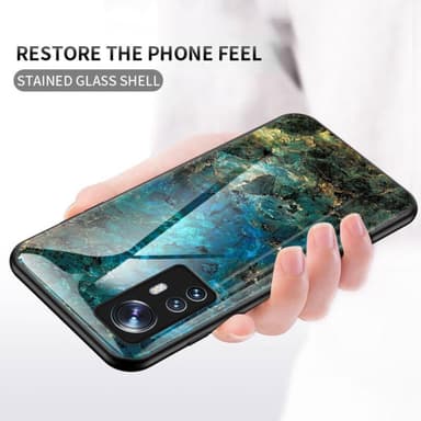 SKALO Xiaomi 12 Marmor Härdat Glas TPU-skal - Motiv 6