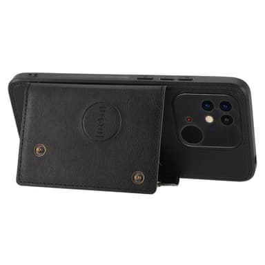 SKALO Xiaomi Redmi 10C PU Läder Skal med Plånbok - Svart