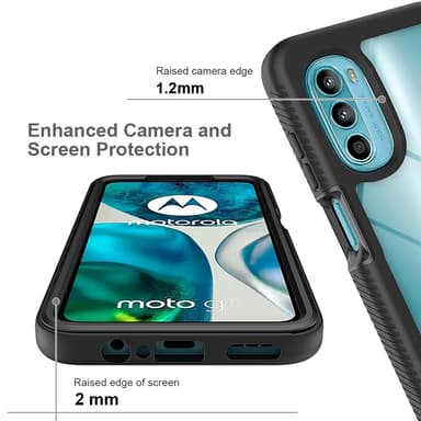 SKALO Motorola Moto G52 Shockproof Clear Hybrid Skal - Svart