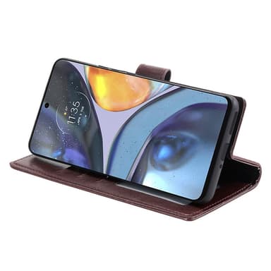 SKALO Motorola Moto G22 Mandala Plånboksfodral - Brun