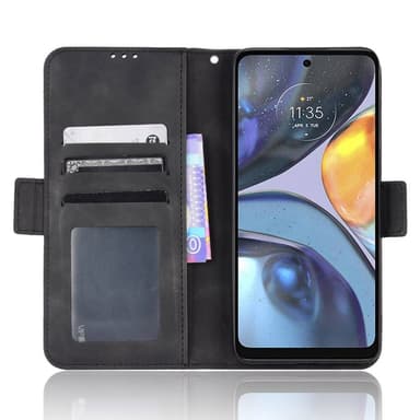 SKALO Motorola Moto G22 6-FACK Plånboksfodral - Svart