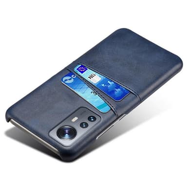 SKALO Xiaomi 12 Pro PU-Läder Korthållare Skal - Blå