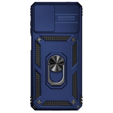 SKALO Motorola Moto G22 Armor Hybrid Metallring Kameraslider - Blå