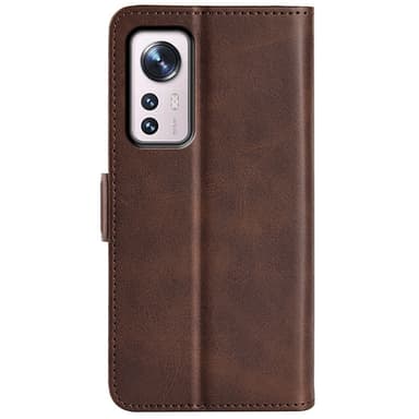 SKALO Xiaomi 12 Premium Plånboksfodral - Brun