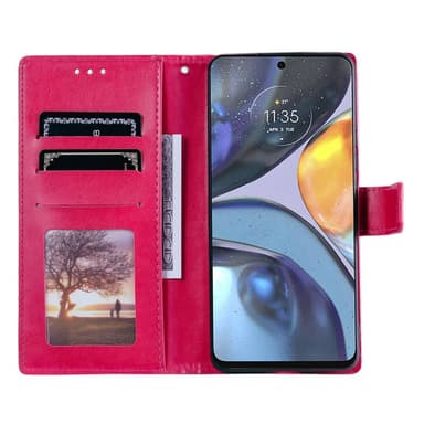 SKALO Motorola Moto G22 Mandala Plånboksfodral - Cerise