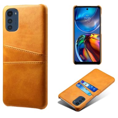 SKALO Motorola Moto E32/E32s PU-Läder Korthållare Skal - Ljusbrun