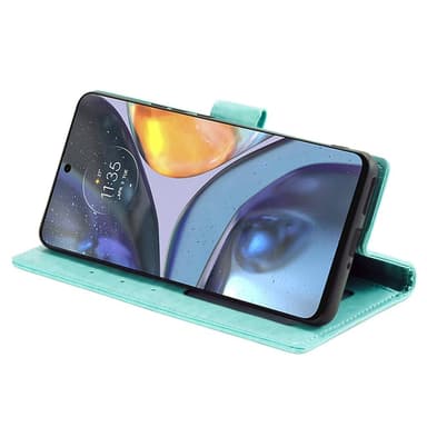 SKALO Motorola Moto G22 Mandala Plånboksfodral - Turkos