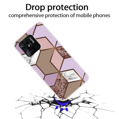 SKALO Xiaomi Redmi 10C Marmor TPU-skal - Motiv 8