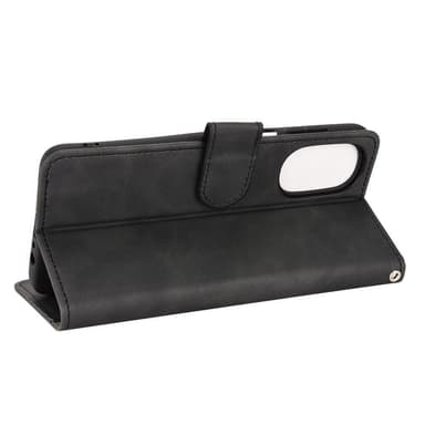 SKALO Motorola Moto G52 Matt PU-Läder Plånboksfodral - Svart