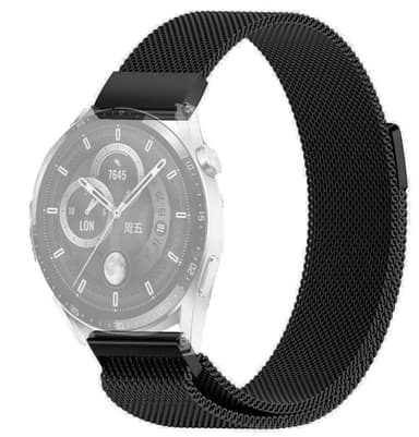 SKALO Milanese Loop till Huawei Watch 3/3 Pro - Svart