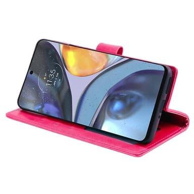 SKALO Motorola Moto G22 Mandala Plånboksfodral - Cerise