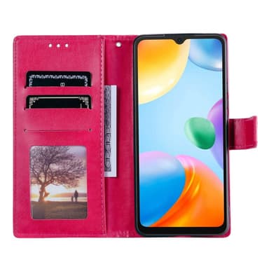 SKALO Xiaomi Redmi 10C Mandala Plånboksfodral - Cerise