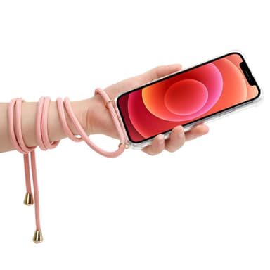 Halsrem för iPhone 13 Svart + Rosa