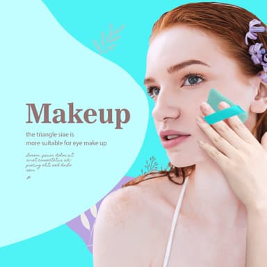 Makeup Puff Sponge Powder Puff Triangel Dry Puff Makeup Tool Grön