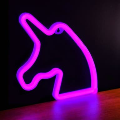 Neon-skylt - Enhörning