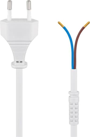 Goobay Kabel med euro-kontakt för montering, 1,5 m, vit