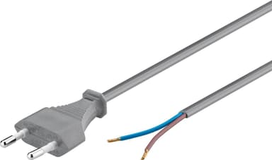 Goobay Kabel med euro-kontakt för montering, 1,5 m, grå