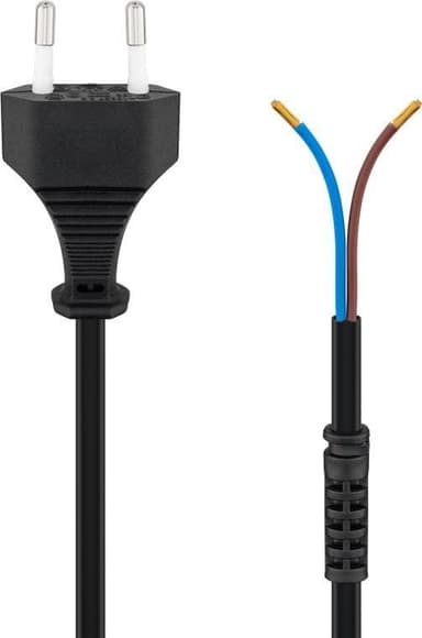 Goobay Kabel med euro-kontakt för montering, 1,5 m, svart