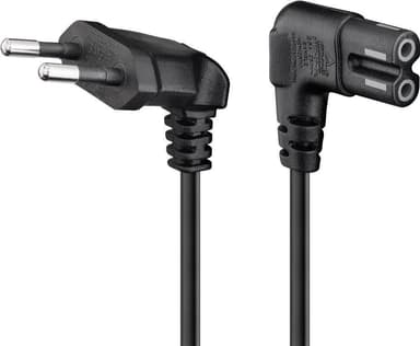 Goobay Euro-anslutningskabel, 2 m, svart