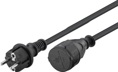 Goobay Strömkabel utomhus, 10 m, svart