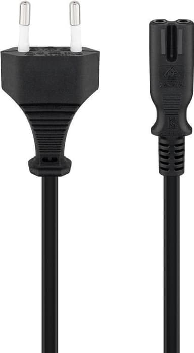 Goobay Nätkabel Euro-kontakt, 0,5 m, svart