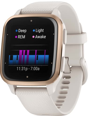 Garmin Venu Sq 2 Music smartwatch (elfenbensvit & guld)