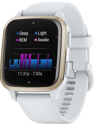 Garmin Venu Sq 2 smartwatch (vit & krämguld)