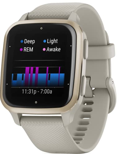 Garmin Venu Sq 2 Music smartwatch (grå & guld)