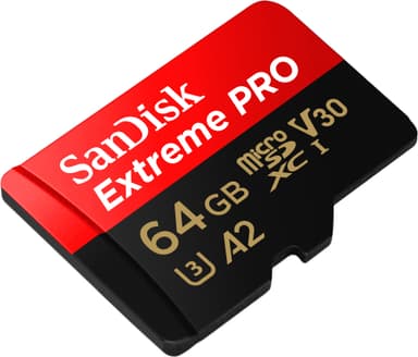 SanDisk Extreme PRO® 64 GB microSDXC™ UHS-I-kort med SD-adapter