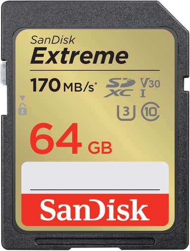 SanDisk 64GB Extreme microSDXC UHS-I/U3 A2 Memory Card with Adapter, Speed  Up to 160MB/s (SDSQXA2-064G-GN6MA) 