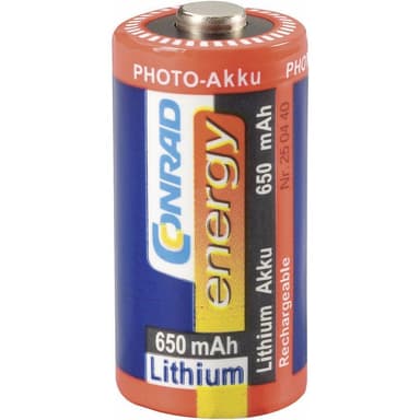 Conrad energy Fotoakku RCR123 Specialbatteri laddbart