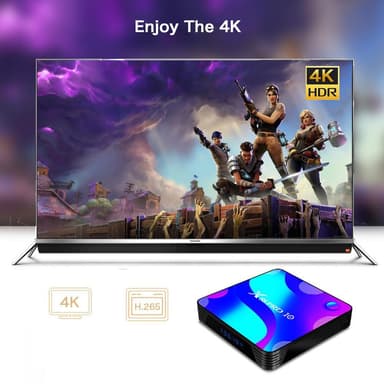 Android TV-box 4K 4+32 GB med fjärrkontroll 4 delar