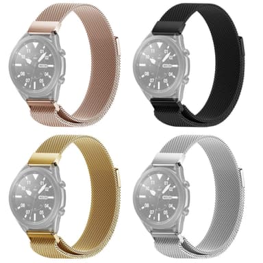 SKALO Milanese Loop till Samsung Watch 3 45mm - Silver