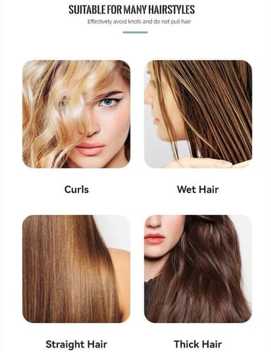 Detangling massage hårborste Grön