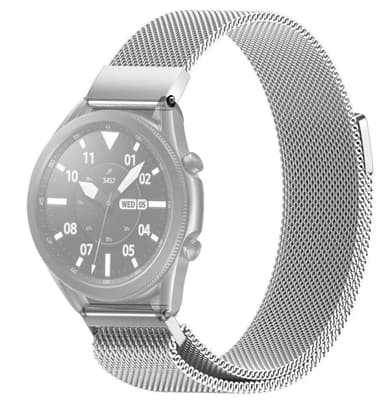 SKALO Milanese Loop till Samsung Watch 3 45mm - Silver