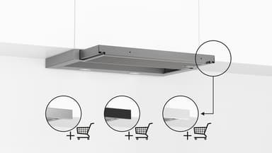 Bosch Serie 4 Utdragbar Köksfläkt DFL064A52 (silver metallic 60 cm)
