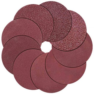Slippapper 320 Grits 100-Pack Röd 75 mm