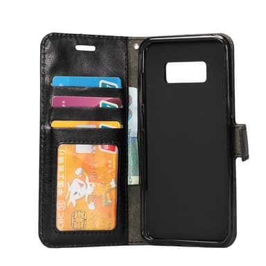 Samsung Galaxy S8 Plus Stilrent plånboksfodral Svart
