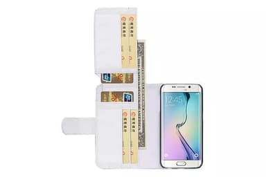 Samsung Galaxy S8 Plus Plånboksfodral med 6 kortplatser Vit