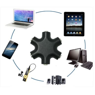 3.5mm Stereo Audio splitter 1 till 5